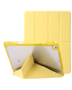 Capa Transparente De Couro PU Com Porta-Caneta Acrílica Para IPad Pro11 Air 5 4 10 9 8 7a Geração 10,2 10,5 9,7 Mini