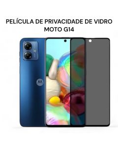 Película de Privacidade de Vidro 3D Para Moto G14