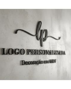Logomarca em MDF 3mm personalizada - Letreiro de parede decorativo sob medida para empresas e lojas