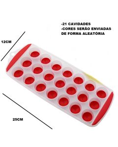 Forma De Gelo 18 Cubos Redondo Com Fundo Flexível Multiuso Universal Silicone