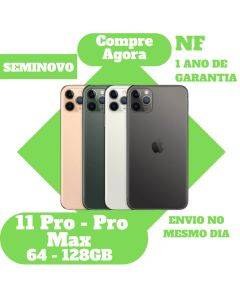Usado: Apple iPhone 11 Pro 11 Pro Max 64GB 128GB 256GB 512GB Desbloqueado 1 Ano de Garantia