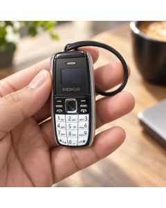 Celular Mini M200 para Idosos com Teclado Físico Alça Portátil Ligações e SMS Preto e Branco