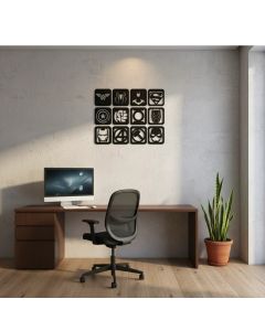 Kit Quadro Herois da Marvel e DC Decorativos| em MDF 3mm - acompanha dupla face