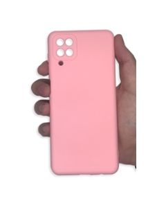 Capa Capinha Case Emborrachada Silicone Rosa Samsung Galaxy A12