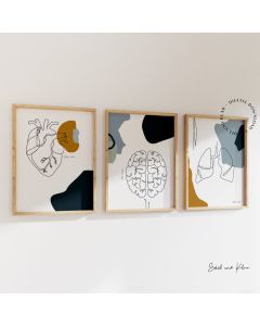Quadro Decorativo Anatomia Humana, decoração casa Quadro Decorativo Medicina Minimalista tamanho grande Decoração para sala casa cozinha quarto Quadro decorativo Corpo Humano abstrata Moderno Decoração Corpo Humano Retro arte #27