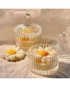 Bomboniere Com Tampa 90ML 9x6x4CM Multiuso De Vidro Elegante E Decorativa Original Glass