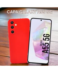 Capa Silicone Interior Aveludada Modelo Galaxy A55 5G