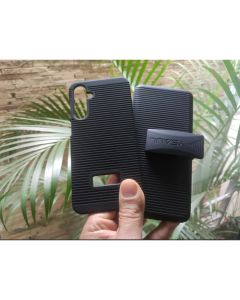 Capinha Case Para Samsung Galaxy A17 + Suporte Cintura Preto+PELICULA 3D