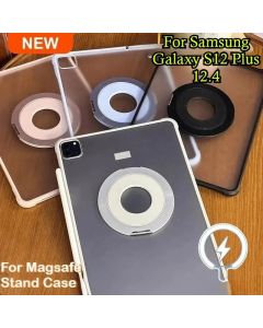 2026 Novo 360 ° Rotação Suporte Fosco Caso Para Samsung Galaxy S12 S11 S10 Lite Fe Plus 12.4 S9 S8 S7 11 " Capa De Magné