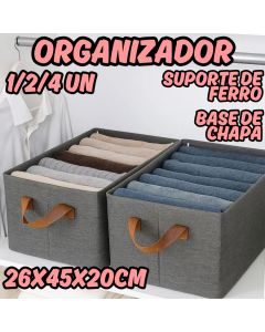 1/2/4 Peças Organizador 26X45X20CM Suporte De Ferro Com Base Em Chapa Para Roupas Organização