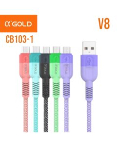 Cabo de Carga Rápida Turbo Revestido A Nylon USB Para V8 Carregamento Rápido Entrada Micro USB
