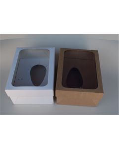50 unid caixa para ovo de colher com ajuste 150g a 500g pascoa embalagem branca 21x16x10cm