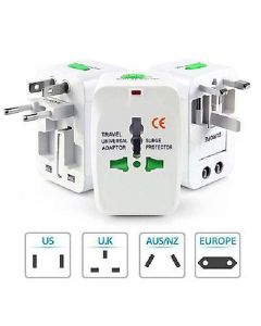 Adaptador Tomada Internacional Universal Ideal para Viagens Bivolt Funciona em mais de 150 países