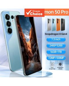 Smartphone Android desbloqueado Camon 50 Pro 7,3 tela grande 4GB RAM celular Dual SIM
