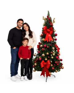 Kit Árvore De Natal 888 Galhos 2,1m Artificial Enfeitada