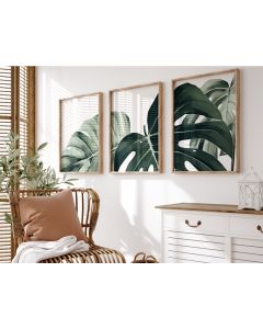 Quadro Decorativo Folhas Tropical Botânico minimalista , decoração casa Quadro