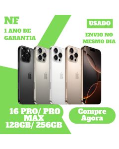 Usado: Apple iPhone 16 16 Pro 16 Pro Max 128GB 256GB 512GB 1TB Desbloqueado 1 Ano De Garantia