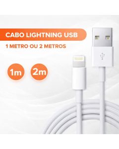 Cabo USB Lightning Turbo para Celular Carregamento Rápido e Sincronização
