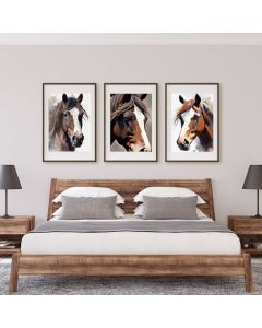 Quadro Decorativo cavalo Amimais  , decoração casa Quadro Decorativo Cavalo tamanho grande Decoração para sala casa