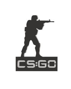 Quadro Decortivo CSGO Preto MDF 3mm