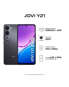 JOVI Y21 256GB 8GB RAM (4+4GB RAM expansível) Câmera 50mp Bateria 6500mah