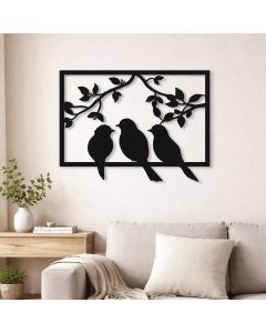 Quadro Passaros Decorativo | em MDF 3mm - acompanha dupla face