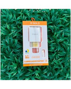 Carregador Rápido O’Gold 4.1A com Cabo Lightning (iOS)