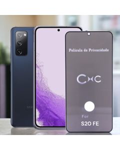 Película de Privacidade Galaxy S20 FE Com Furo na Digital