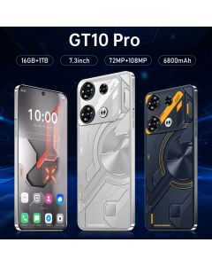 Smartphone Tudo-em-Um GT10 Pro 4G Android - Tela Grande de 6,6 polegadas INCell, 2GB de RAM + 16GB de ROM, Design