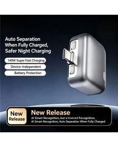 [Novidades] Desconector Automático De Carga Completa Inteligente Adaptador De Carregamento Rápido De 140 W De Parada Aut
