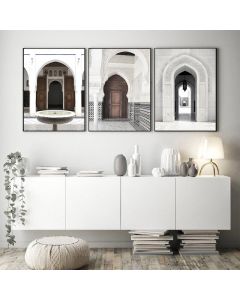 Quadro Decorativo árabe, Marrocos Porta Velha Mesquita, quarto decoração casa Quadro Decorativo Islâmica, Subhanallah, Bismillah tamanho grande Decoração para sala casa cozinha quarto Poster decorativo  abstrata Moderno árabe, Marrocos Retro arte #03