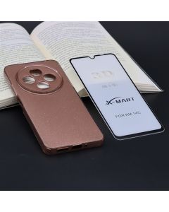 Capa Colorida com Brilho para Redmi 14C / Poco C75 + Película de Vidro 3D