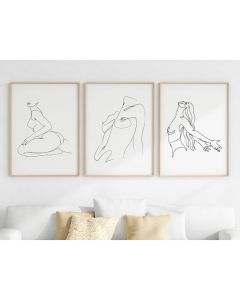 Quadro Decorativo Abstrato mulheres linhas , decoração casa Quadro Decorativo mulher,