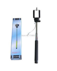 Bastão Pau de selfie Tripé Retrátil Com Luz LED Controle Bluetooth Celular USB