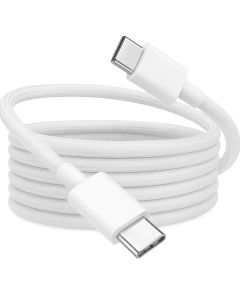 Cabo USB-C Reforçado 1m – Carregamento Rápido 60W / 3A, Sincronização de Dados, Compatível com Samsung, Motorola, Xiaomi