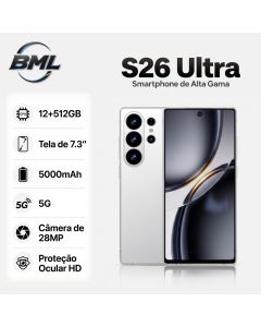 BML Celular Smartphone 12+512GB De RAM (+ 8 Dinâmicas) AI Global 5G Dual SIM Android 15, 7.3'' Tela,Câmera 108MP