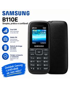 Celular Samsung SM-B110E DUOS 2G Dual SIM Com FM Alto-falante Potente Teclas Grandes Para Idosos E Trabalho Externo 450h