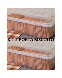 KIT 2 Porta Biscoito E Torradas Com Divisórias Nitron Multiuso Universal 9,1 x 23,1 x 8,9 cm