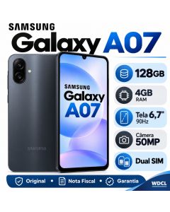 Samsung Galaxy A07 128GB 4GB RAM Tela 6,7 Polegadas