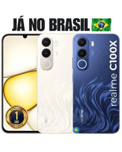 Novo Celular Smartphone Realme C100x com NFC 256GB + 8GB Ram ou 128GB + 4GB de Ram Dual SIM Tela 6.8" 4G