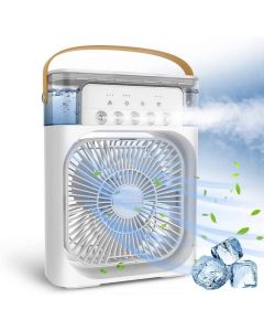 Ventilador Climatizador Ar Ventilador Umidificador Portátil Escritório Com Led Reservatório De Água Com Type C USB