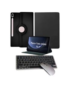 Kit Completo Capa Giratória + Teclado e Mouse para Tablet Galaxy Sansung S10 FE 13.1"