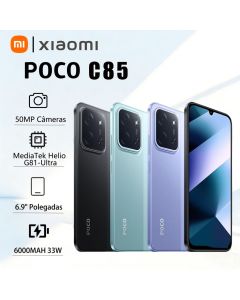 Xiaomi POCO C85 4G 8GB/256GB NFC Original Android 15 Tela 6,9'' 50MP Bateria 6000mAh Versão Global
