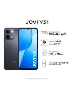 JOVI Y31 512GB 16GB RAM (8+8GB RAM expansível) Câmera 50mp Bateria 7200mah
