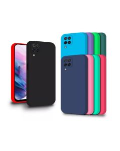 Capa Capinha Compatível Com Galaxy A12 Silicone Aveludado