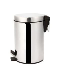 Lixeira Inox 12L Com Pedal Tampa Suave Uso Diário