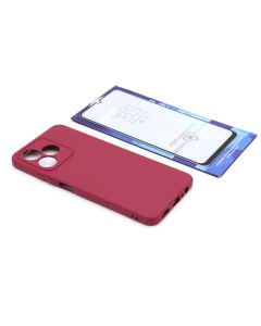 Capa Silicone Aveludada Realm Note 50/C53/ C51  Proteção de Câmera com Película Vidro 3D