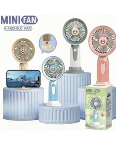 Mini ventilador (600022) de mão e mesa com suporte de Celular Recarregável Portátil
