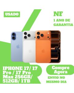 Usado: Apple iPhone 17 17 Pro 17 Pro Max 256GB 512GB 1TB Desbloqueado 1 Ano De Garantia