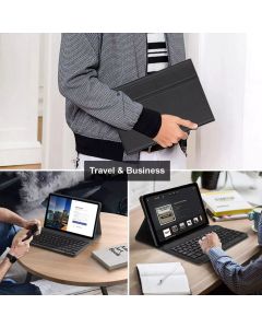 Capa Para Tab Samsung S7/S8/S9/S9PE/S10FE 10.9/11 Com Teclado De Couro Sintético Usb Dobrável +Caneta Titular Transporte